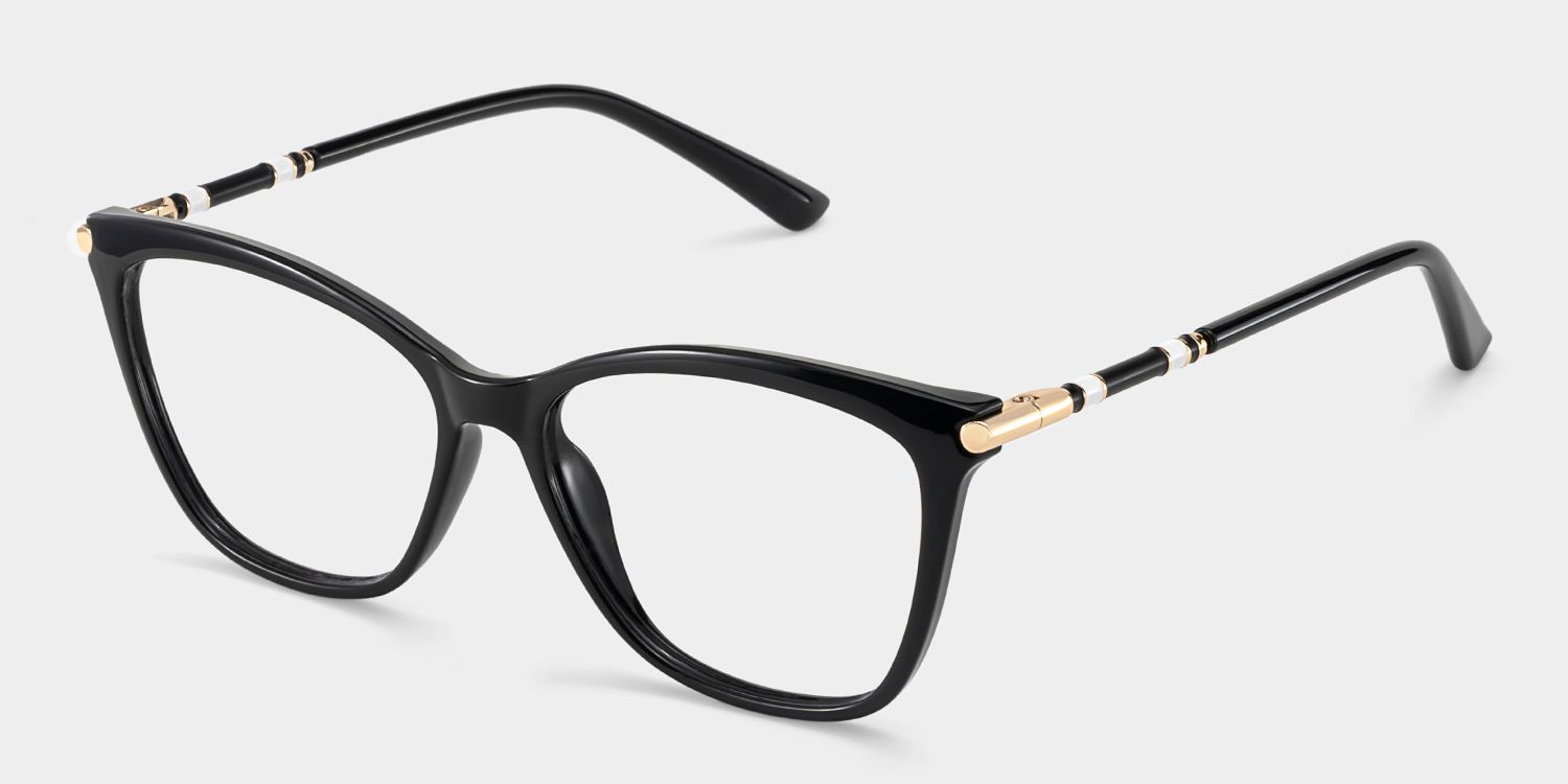 Emma Schwarz Quadratisch Brille4