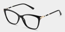 Emma Schwarz Quadratisch Brille4