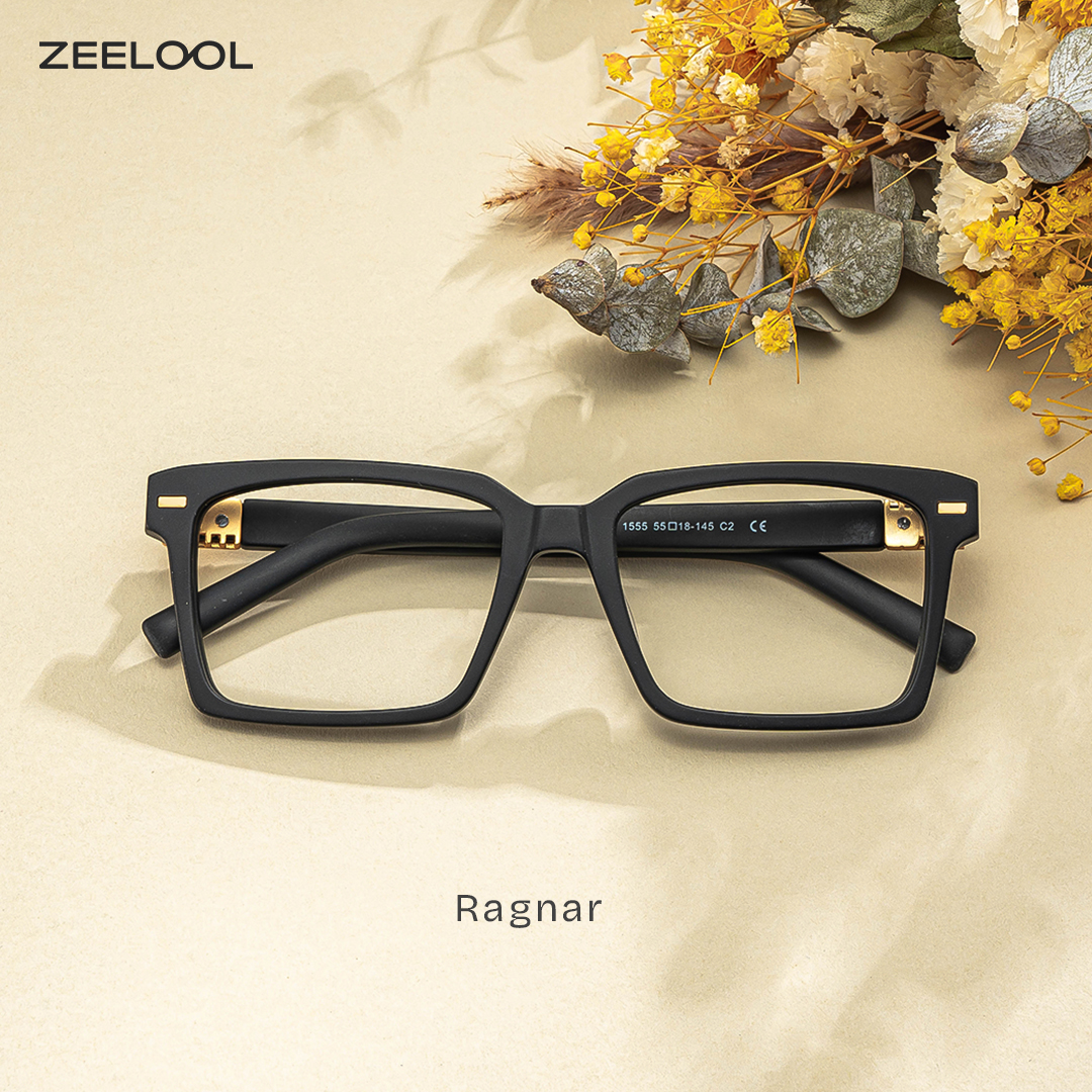 Ragnar Schwarz Rechteckig Brille0
