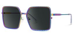 Thalia Lila Quadratisch Sonnenbrille1