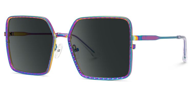 Thalia Lila Quadratisch Sonnenbrille