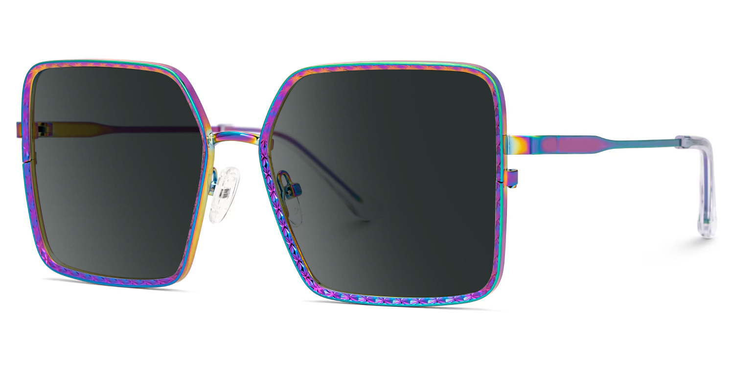 ZEELOOL Thalia Lila Quadratisch Brille