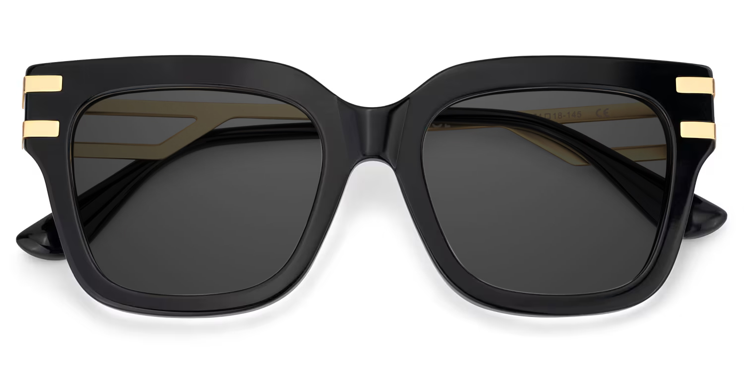 ZEELOOL Lidia Schwarz Quadratisch Brille