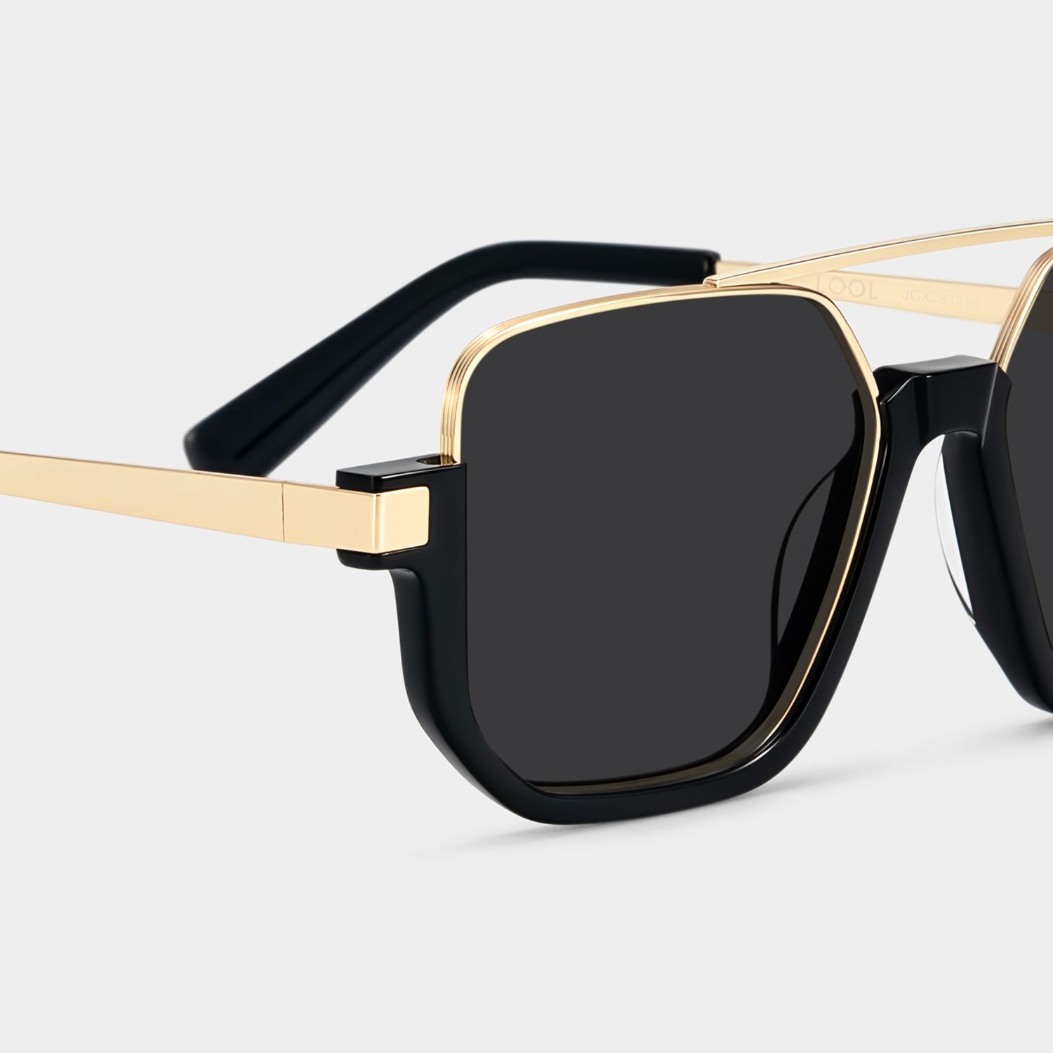 Oromiya Mixed Schwarz-Gold Aviator Sonnenbrille | ZEELOOL4