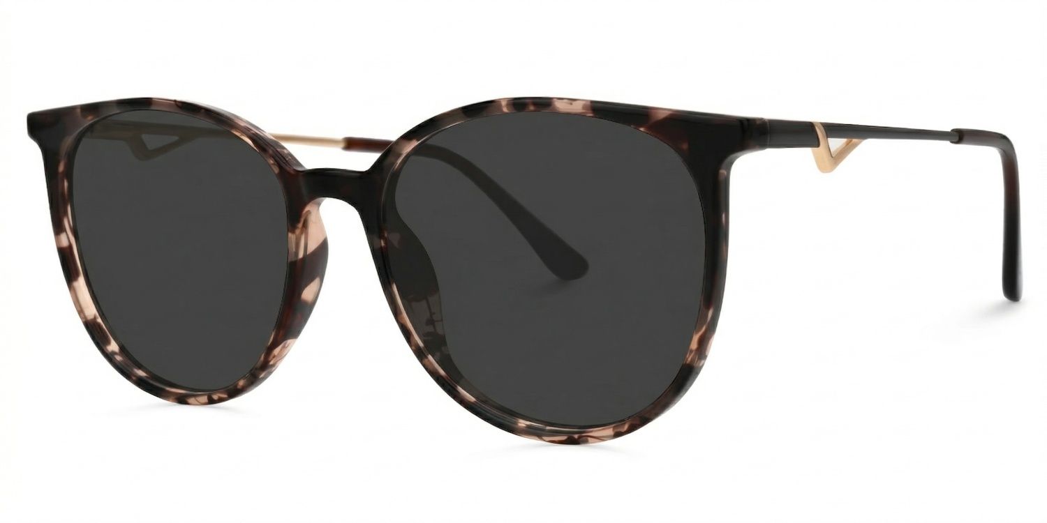 Babbage Schwarz-Tortoise Round Polarisierte Sonnenbrille zum Autofahren | ZEELOOL1