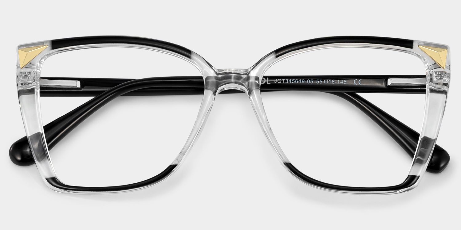 Shelia Schwarz-Klar Schmetterling Brille1