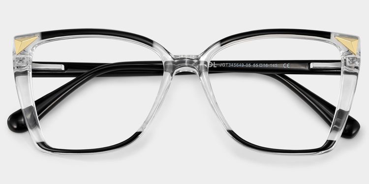 Shelia Schwarz-Klar Schmetterling Brille
