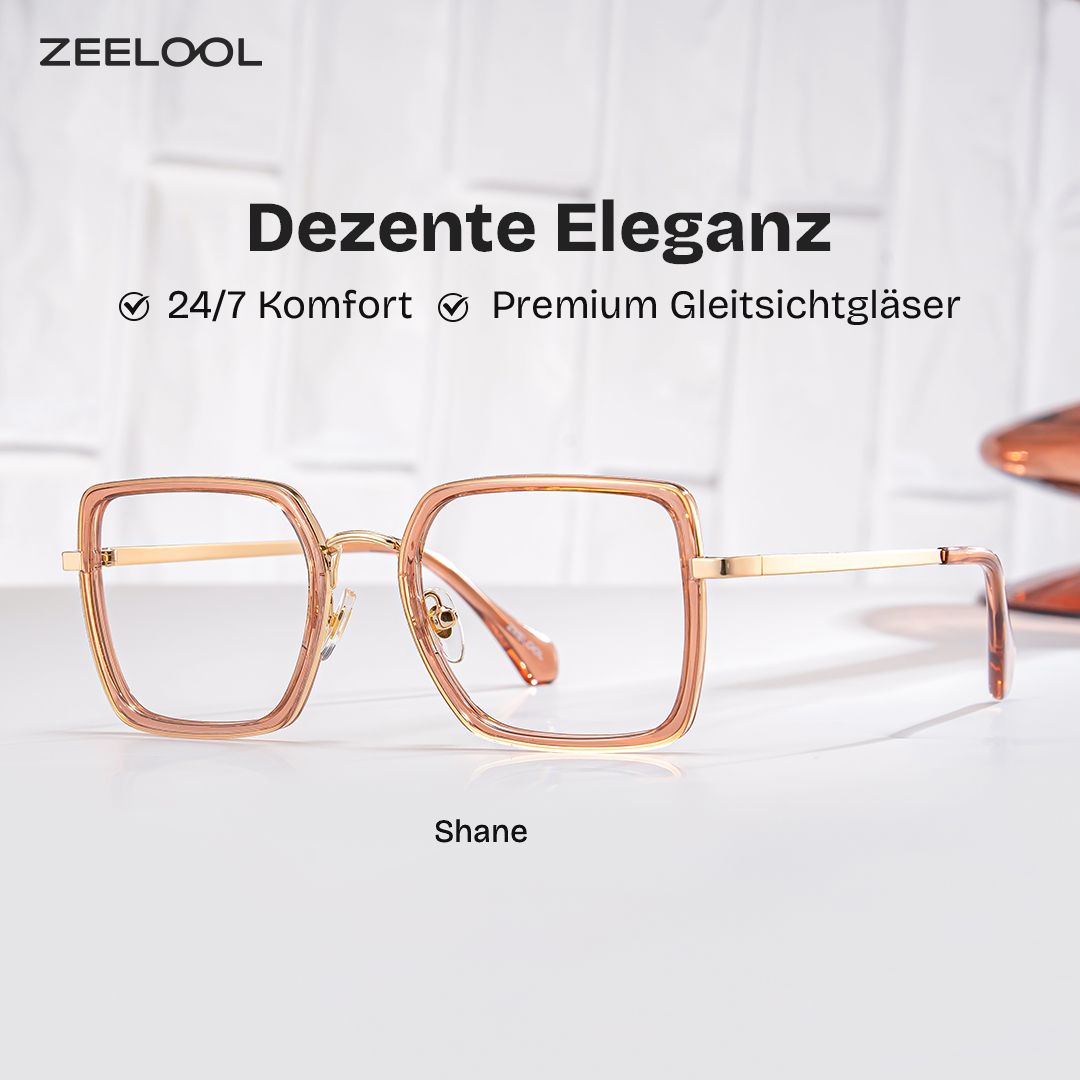 Shane Braun Quadratisch Brille0