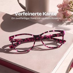 Eva Rosa-Tortoise Rechteckig Brille1