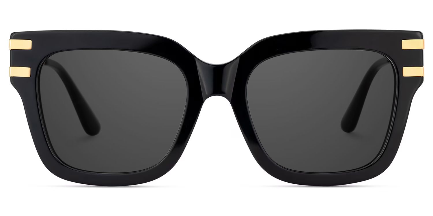 Lidia Mixed Schwarz Square Sonnenbrille | ZEELOOL0