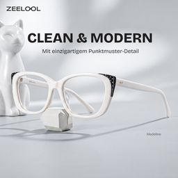 Madeline Weiß Cateye Brille0