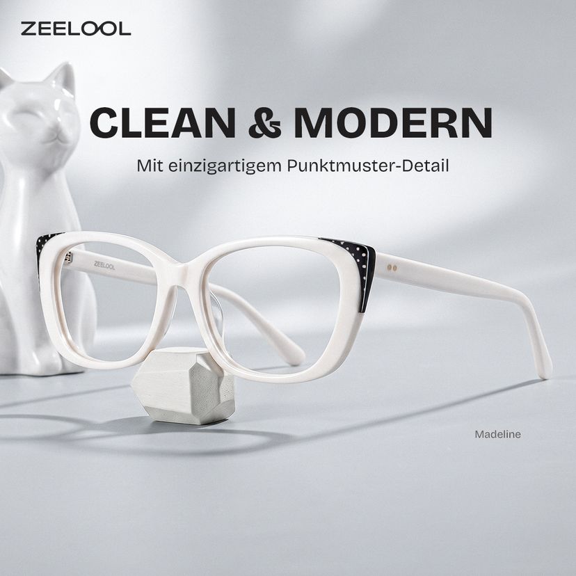 Madeline Weiß Cateye Brille