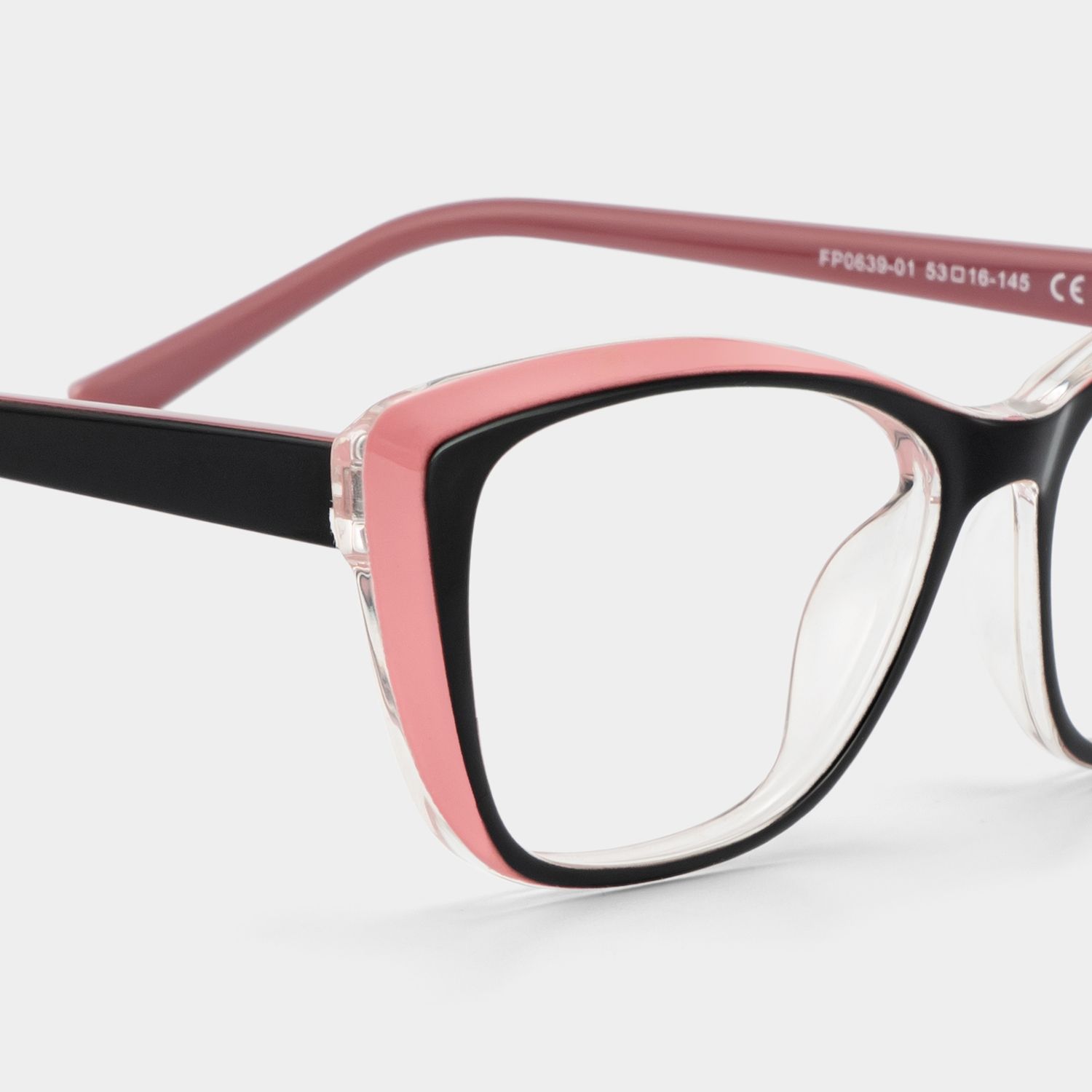 Fidelia Schwarz-Rosa Cateye Brille4