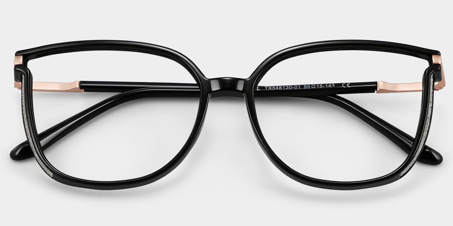 Walden Schwarz Cateye Brille1