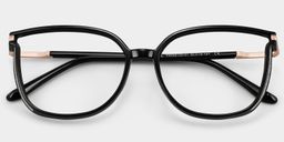 Walden Schwarz Quadratisch Brille1