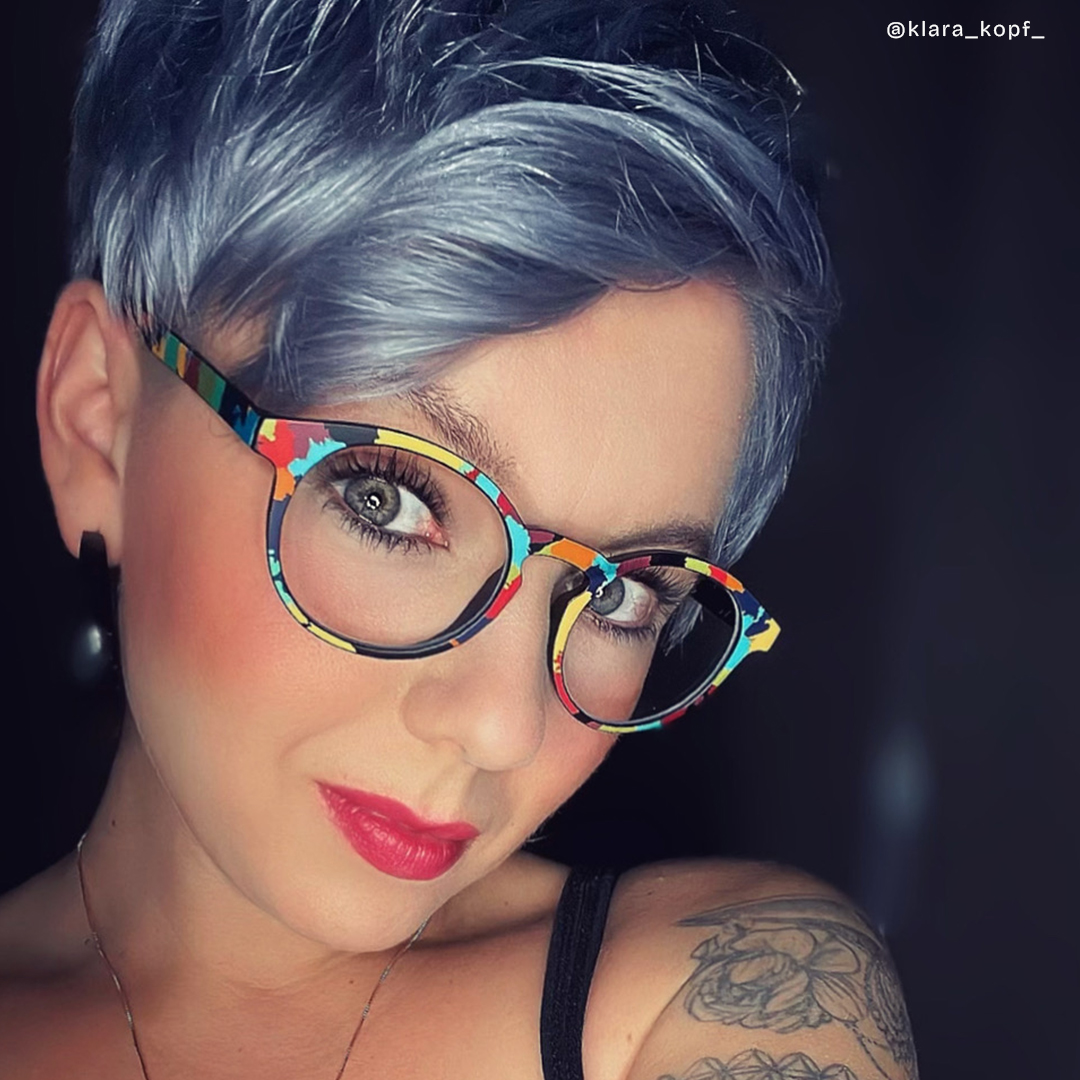 ZEELOOL Minne Bunt Rund Brille