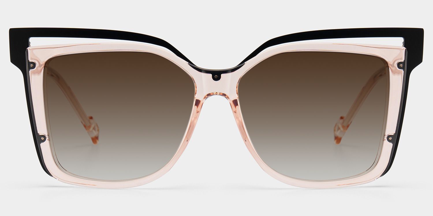 Twolla Beige Square Sonnenbrille, die Dein Gesicht umrahmen | ZEELOOL0
