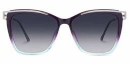 Matia Lila-Blau Quadratisch Sonnenbrille0