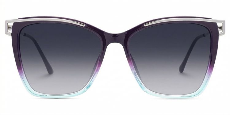 Matia Lila-Blau Quadratisch Sonnenbrille