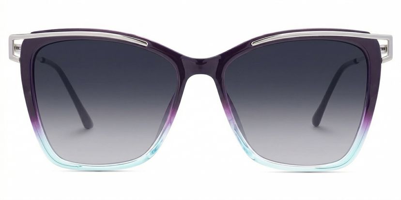 Matia Lila-Blau Quadratisch Sonnenbrille