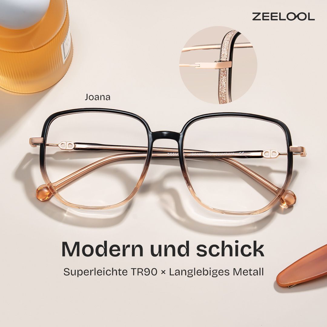 Joana Schwarz-Beige Geometrisch Brille1