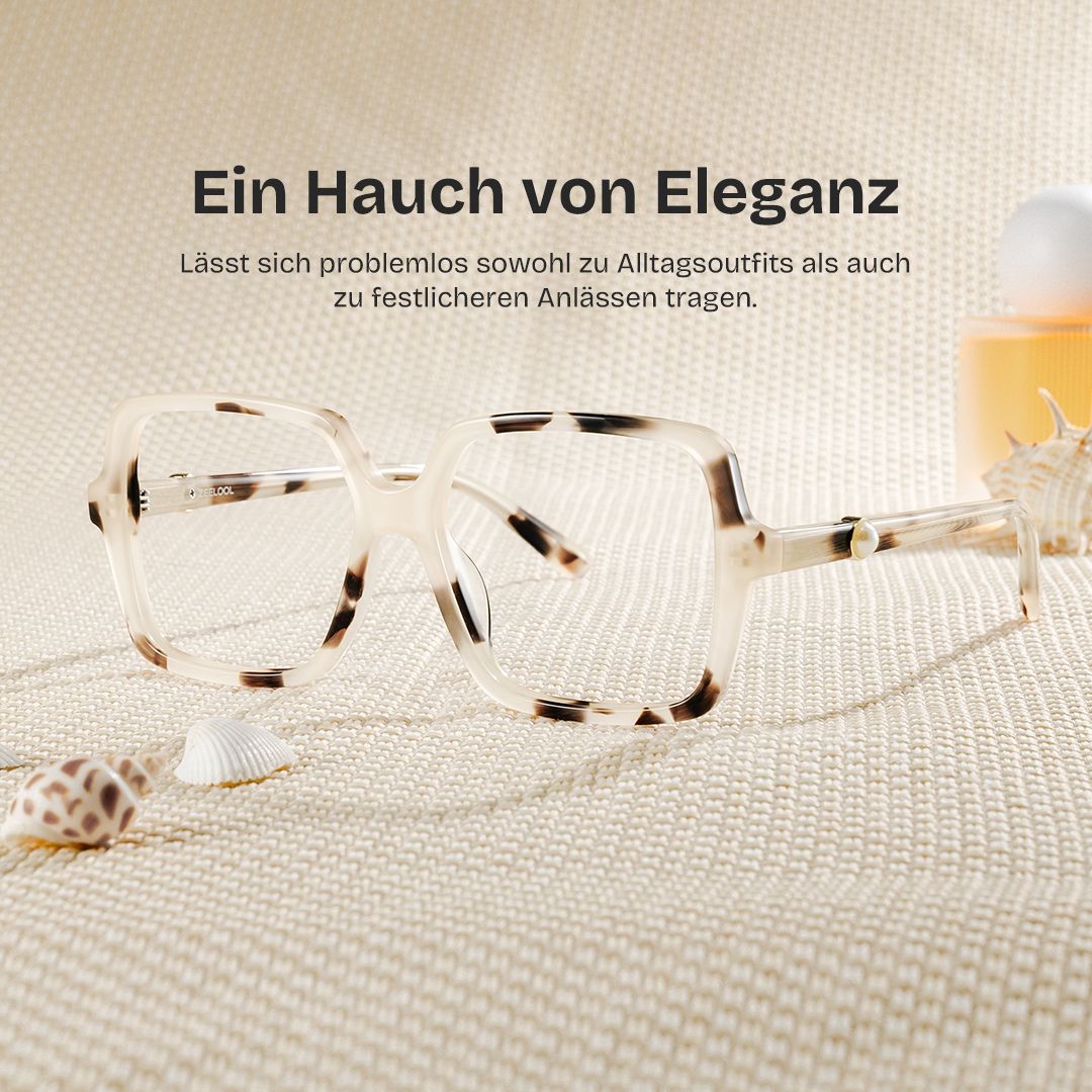 Schildpatt Quadratische Elena Brille — Klassischer Stil | ZEELOOL0