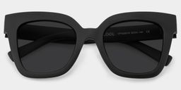 Malcolm Schwarz Quadratisch Sonnenbrille1