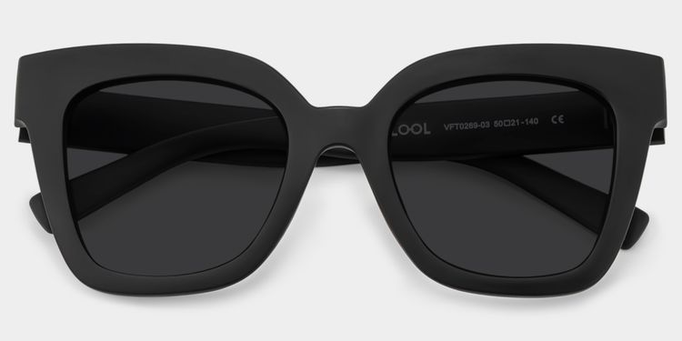Malcolm Schwarz Quadratisch Sonnenbrille