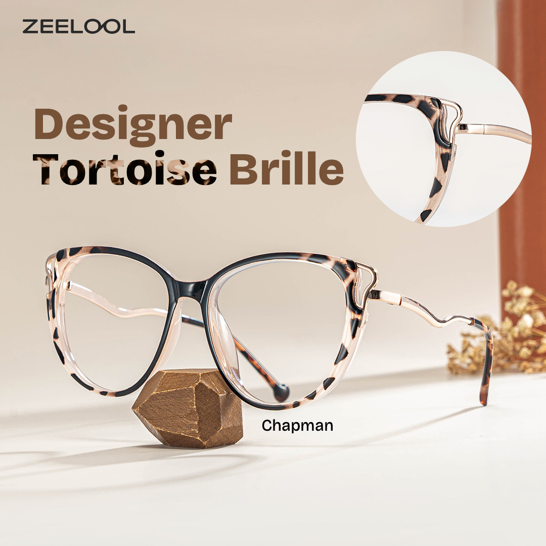 ZEELOOL Chapman Braun-Tortoise Cateye Brille