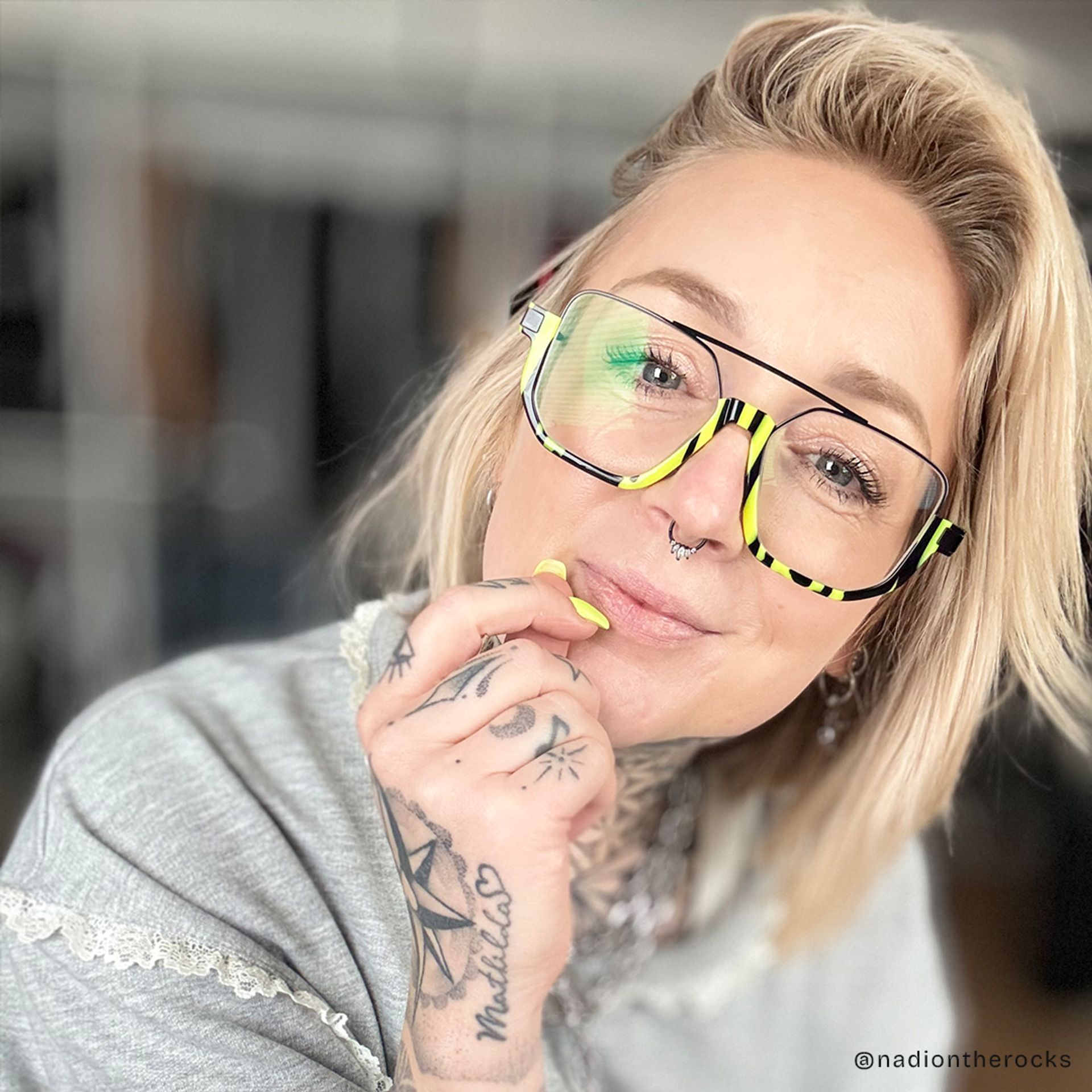 Oromiya Schwarz-Grün Pilot Gemischte-Materialien Brille5