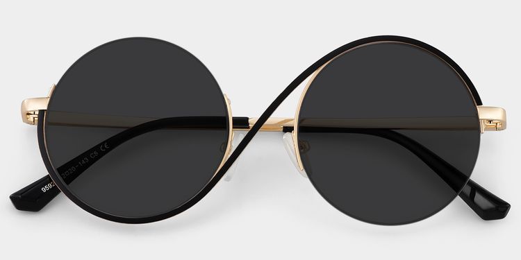 Alina Schwarz Rund Sonnenbrille