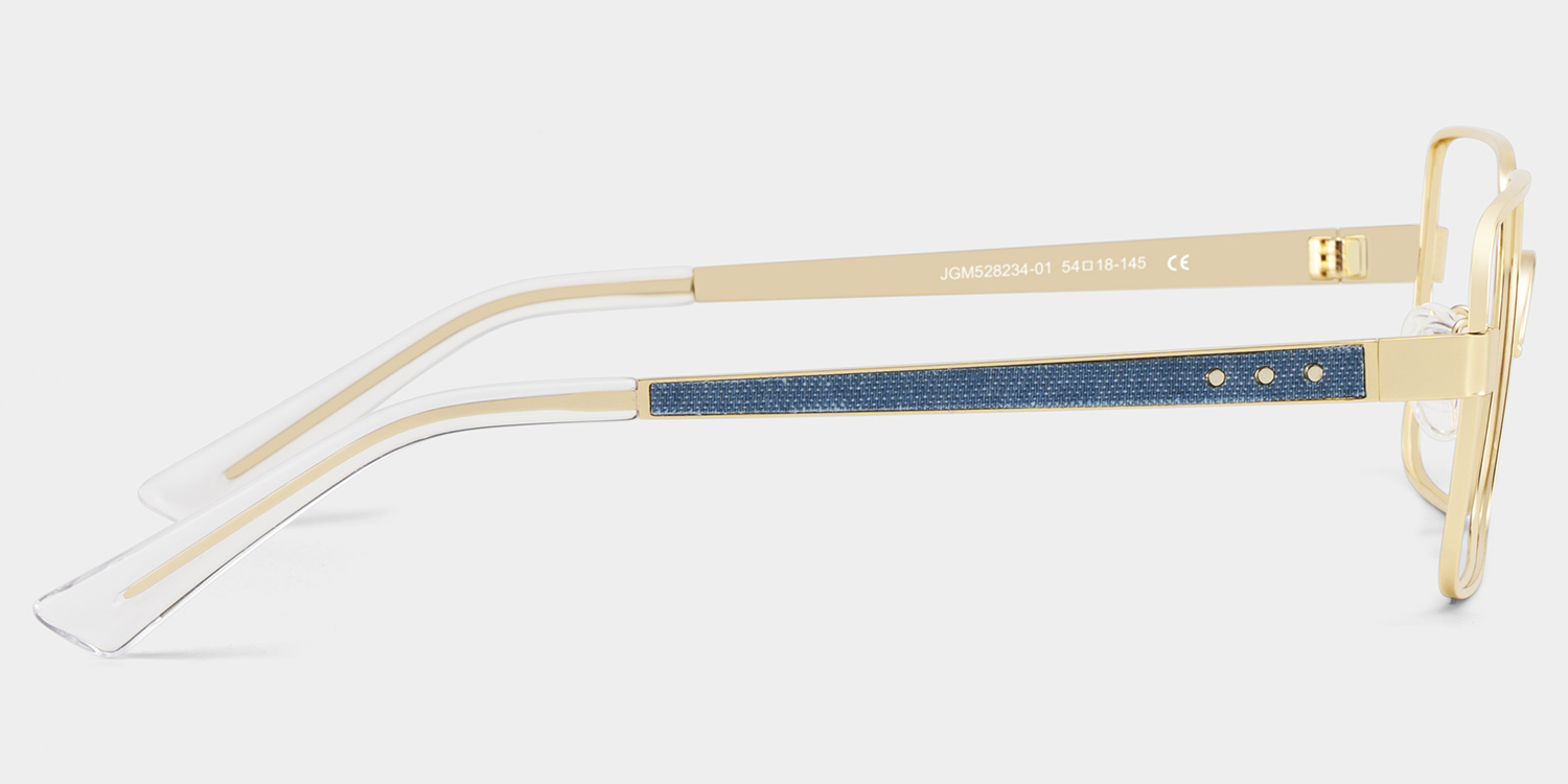 Gavin Gold Rechteckig Brille5