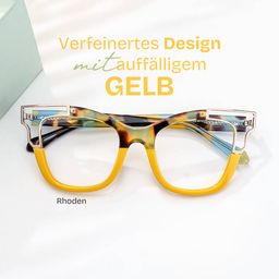 Rhoden Gelb Cateye Brille0