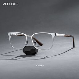 Aubrey Silber Rechteckig Brille1