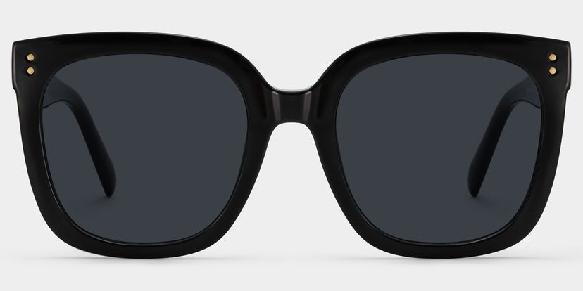 Ebony Schwarz Quadratisch Sonnenbrille