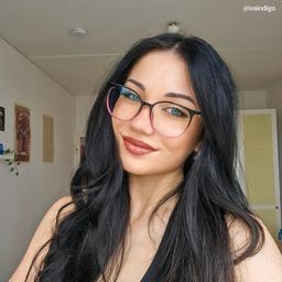 Babbage Schwarz-Lila Rund Brille6