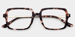 Beatrice Tortoise Rechteckig Brille2