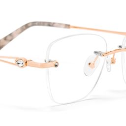 Seth Rosa-Gold Rechteckig Brille4