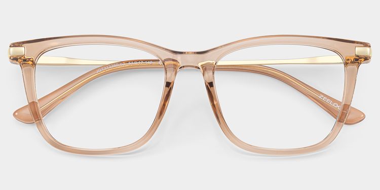 Selena Beige Rechteckig Brille