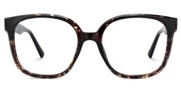 Siner Schwarz-Tortoise Quadratisch Brille0