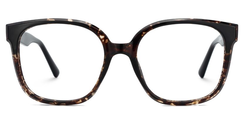 Siner Schwarz-Tortoise Quadratisch Brille