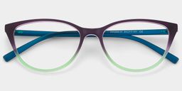 Lucy Lila-Grün Cateye Brille1