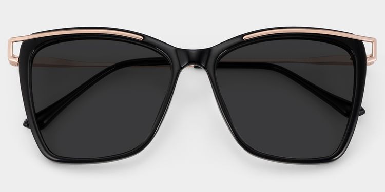 Matia Schwarz Quadratisch Sonnenbrille