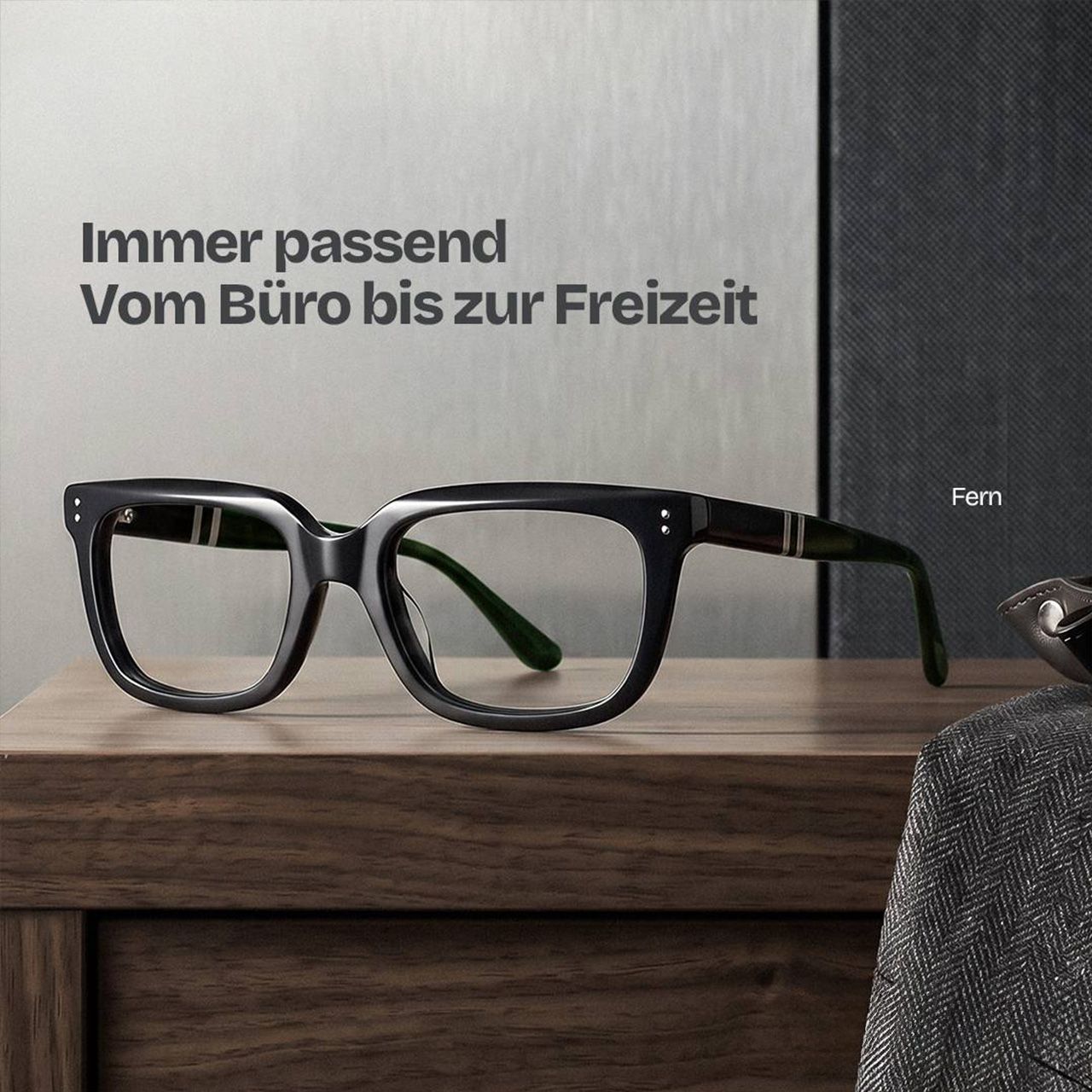 Fern Rechteckige Brille in Schwarz | ZEELOOL0