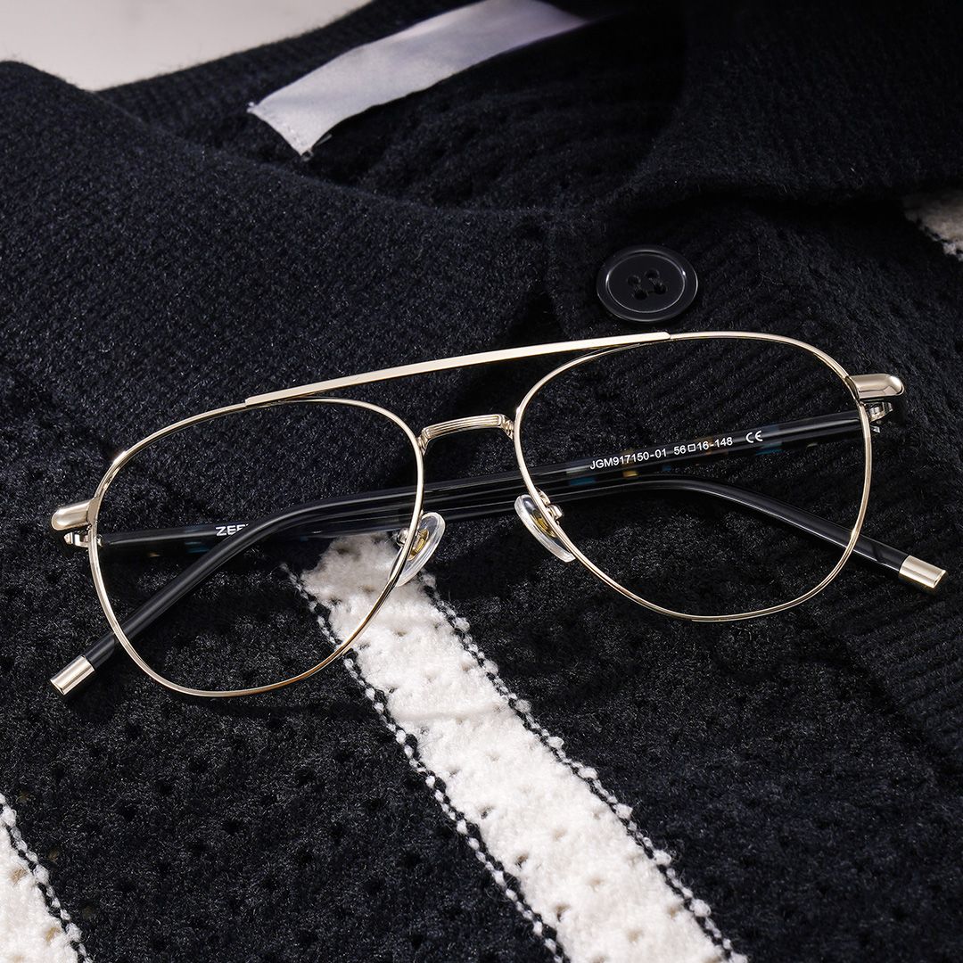 Calvin Gold Pilot Brille1