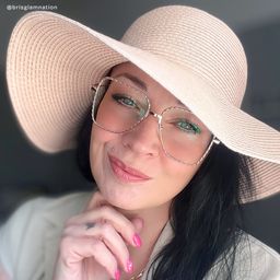 Teri Rosa-Gold Pilot Brille6
