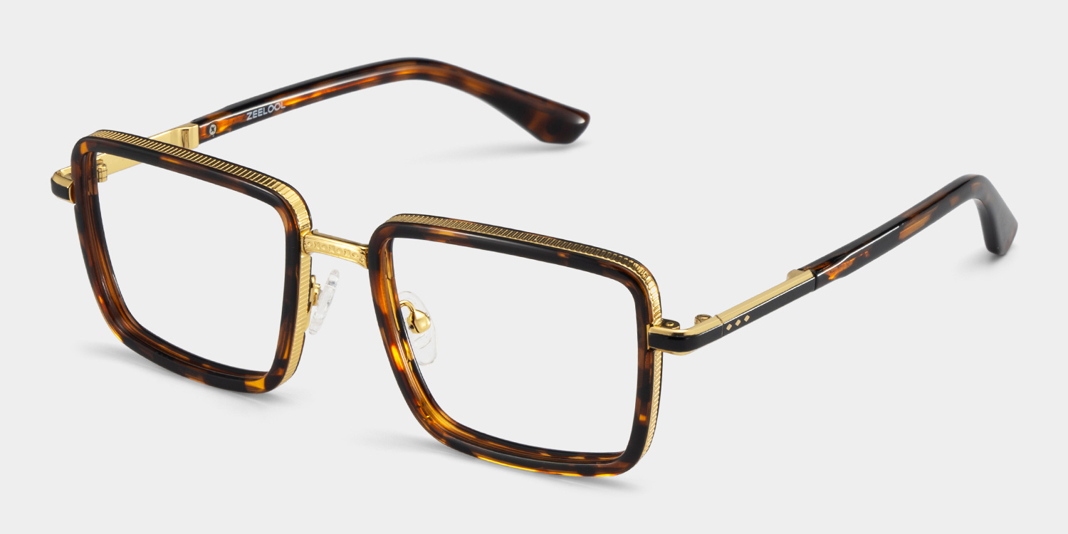 Hunter Tortoise Quadratisch Brille3