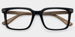 Noah Schwarz Rechteckig Brille2