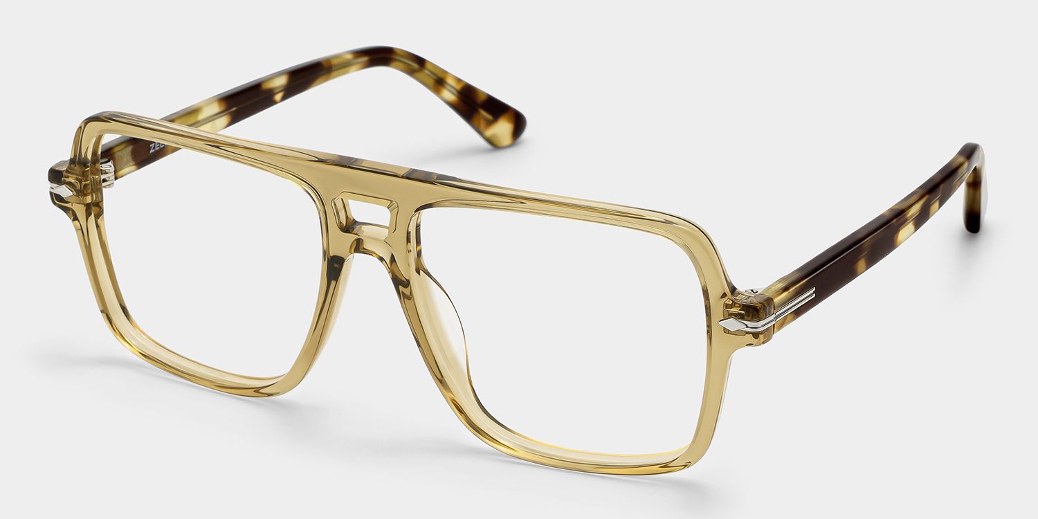 Easton Braune Pilotenbrille aus Acetat im lässigen Stil | ZEELOOL5