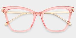 Hilary Rosa Klar Schmetterling-Form Brille1